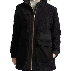 Pendleton Womens Black Juniper Tonal Cotton Canvas & Fleece Chic Winter Jacket M